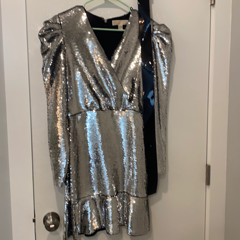 Michael Kors silver sequin dress